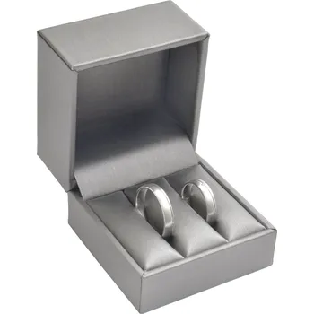 Dárková krabička Šperky4U Dárková krabička na snubní prsteny, kovově šedá - KR0171-GR
