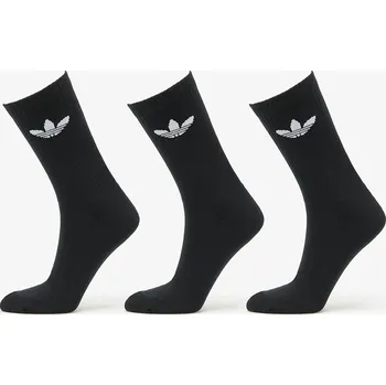 Pánské ponožky Ponožky adidas Trefoil Cushion Crew Socks 3-Pack Black M