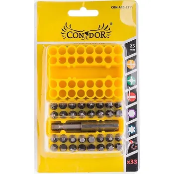 Bit Bity s magnetem 25 mm, sada 33 ks, Condor