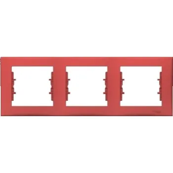 vypínač Schneider Electric Sedna trojrámeček červená SDN5800541