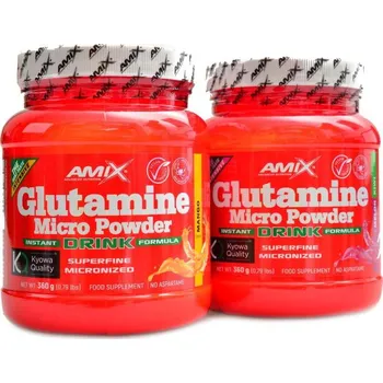 Aminokyselina Amix L-Glutamine powder drink 2 x 360 g - kiwi-meloun
