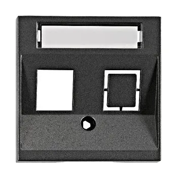 Elektrická zásuvka Kryt datové zásuvky Visio S 55 antracit Schrack Technik EV114303