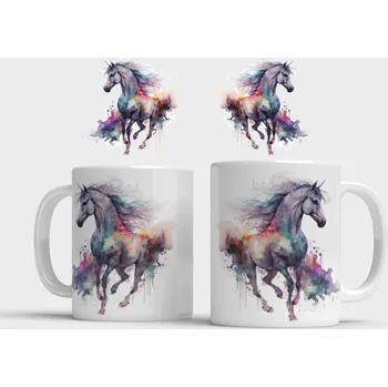 Hrnek s koněm VI - Černá