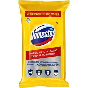 Vlhčený ubrousek DOMESTOS Vlhčené ubrousky XXL Citron, 100 ks, DOMESTOS 68715862 ,balení 100 ks 245169