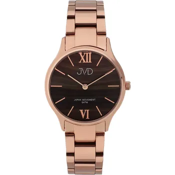 Hodinky Dámské ocelové náramkové hodinky JVD J1118.2 s tmavým číselníkem SKLAD (POŠTOVNÉ ZDARMA!!)