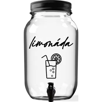 Sklenice Úklid pro klid Sklenice s kohoutkem na limonádu 3,5 l Typ písma: Psací