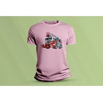 Chlapecké tričko Dětské bavlněné tričko Fire Rescue 1. Růžová velikost 116