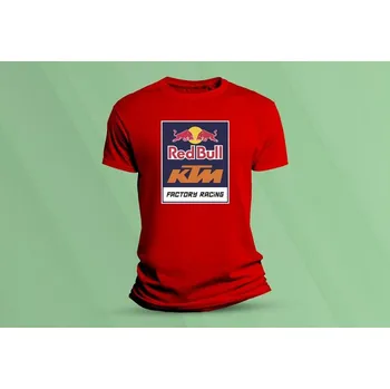 Dětské bavlněné tričko Red Bull KTM. Červená velikost 104 (3-4 roky)