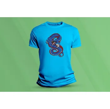 Chlapecké tričko Dětské bavlněné tričko Čínský drak 2. velikost 152 Azurová