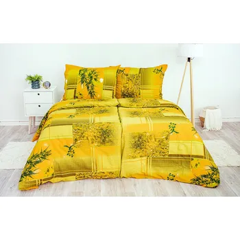 Povlečení Stanex Ložní povlečení krepové keřík zelený (LS61) rozměr: 140 x 220 + 90 x 70, Zapínání: Knoflíkové