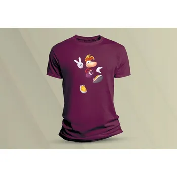 Chlapecké tričko Dětské bavlněné tričko Rayman. velikost 104 (3-4 roky) Vínová