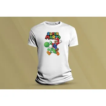 Dětské bavlněné tričko Super Mario 6. Bílá velikost 116