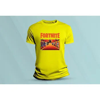 Dětské bavlněné tričko Fortnite 1 Žlutá velikost 128 (7-8 let)