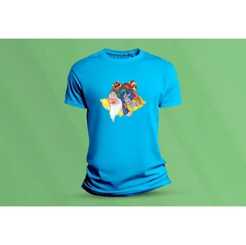 Chlapecké tričko Dětské bavlněné tričko Trpaslík Sleepy. velikost 116 Azurová