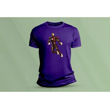 Chlapecké tričko Dětské bavlněné tričko Iron Man. velikost S Purpurová