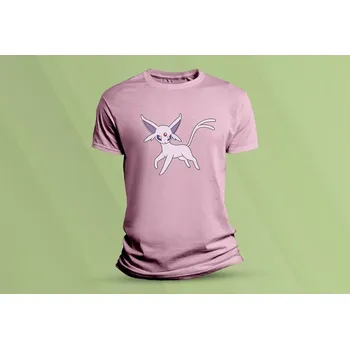 Dětské bavlněné tričko Pokémon Espeon. Růžová velikost 128 (7-8 let)