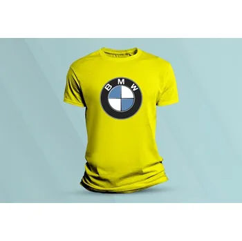 Dětské bavlněné tričko BMW. Žlutá velikost 104 (3-4 roky)