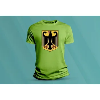 Dětské bavlněné tričko Státní znak Německa. velikost S Lime