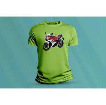 Dětské bavlněné tričko Yamaha R15 červená. velikost S Lime