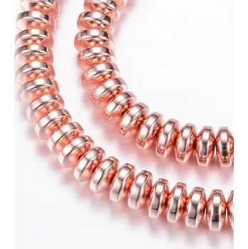 Dětské navlékací korálky Hematit 8 x 3 mm (návlek 80 - 85 korálků )