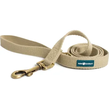 Vodítko pro psa Farm Company ekologicky šetrné vodítko pro psy ze sojových vláken S/M 2cm/120cm krémová bílá