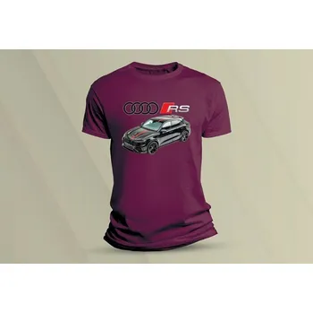 Dětské bavlněné tričko Audi RS Q8. velikost 152 (12-13 let) Vínová