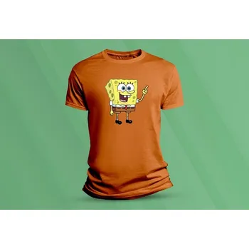 Dětská móda Dětské bavlněné tričko SpongeBob 3. velikost 104 (3-4 roky) Oranžová