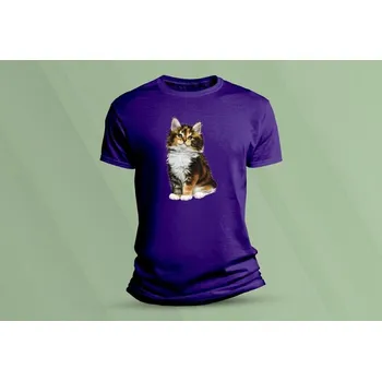 Chlapecké oblečení Dětské bavlněné tričko Kočička 4. velikost 104 (3-4 roky) Purpurová