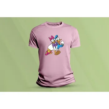 Chlapecké oblečení Dětské bavlněné tričko Daisy a Donald. Růžová velikost 152