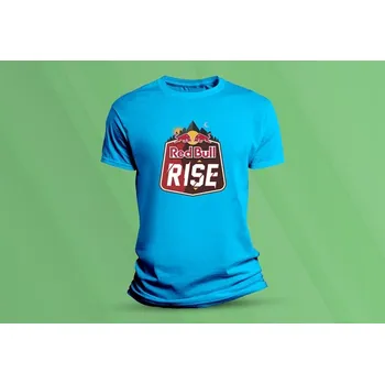 Chlapecké tričko Dětské bavlněné tričko Red Bull Rise. velikost 128 Azurová