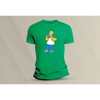 Dětské bavlněné tričko Homer Simpson. velikost 152 (12-13 let) Zelená