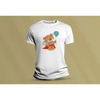 Dětské bavlněné tričko Medvídek Teddy 6. Bílá velikost 152 (12-13 let)