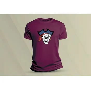 Chlapecké oblečení Dětské bavlněné tričko Pirát. velikost 152 (12-13 let) Vínová