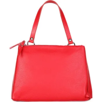 Kabelka ITALSKÉ Dámské kožené kabelky červené Simona