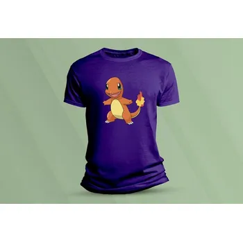 Chlapecké oblečení Dětské bavlněné tričko Pokémon Charmander. velikost 116 (5-6 let) Purpurová