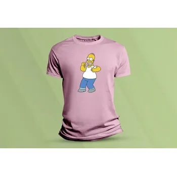 Chlapecké oblečení Dětské bavlněné tričko Homer Simpson. Růžová velikost 152