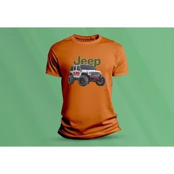 Chlapecké tričko Dětské bavlněné tričko Jeep velikost 152 (12-13 let) Oranžová