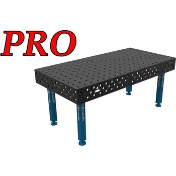 Dílenský stůl GPPH Svařovací stůl PRO (15mm) - 2000x1000mm - díry o průměru 16mm, mřížka 50x50mm, nohy s kolečky