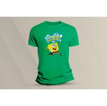 Dětské bavlněné tričko SpongeBob SquarePants. velikost 116 (5-6 let) Zelená