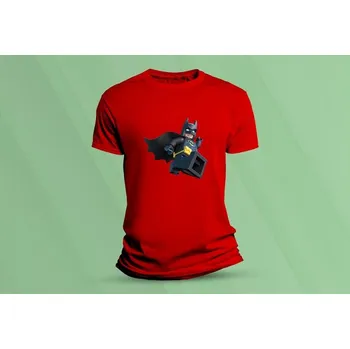 Dětské bavlněné tričko Lego Batman. Červená velikost 116 (5-6 let)