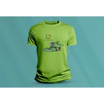 Chlapecké oblečení Dětské bavlněné tričko John Deere 2. velikost S Lime