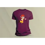 Dětské bavlněné tričko Alex Kidd. velikost 116 Vínová