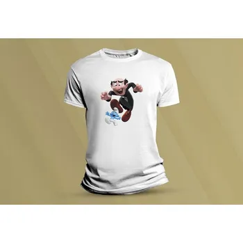 Dětské bavlněné tričko Gargamel. Bílá velikost 128 (7-8 let)