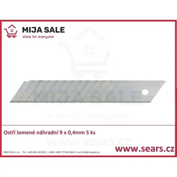 Pracovní nůž Ostří lomené náhradní 9 x 0,4mm 5 ks
