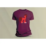 Dětské bavlněné tričko Retrotech. velikost 104 Vínová