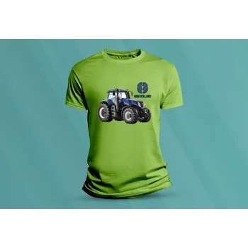 Chlapecké oblečení Dětské bavlněné tričko New Holland. velikost M Lime