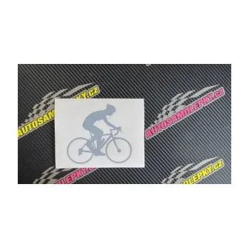 Polep vozidla SAMOLEPKA Cyklista 005 pravá (10 - červená) NA AUTO, NÁLEPKA, FÓLIE, POLEP, TUNING, VLASTNÍ TEXT, TISK, AUTOSAMOLEPKY.cz, POLEPY, OBRÁZEK, LOGO, SAMOLEPKY