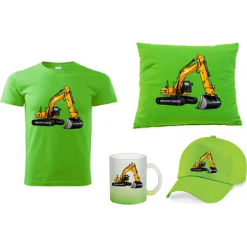 Dekorace do dětského pokoje JCB JS290 dětský dárkový set bagr 110 (dětský dárkový set s bagrem)