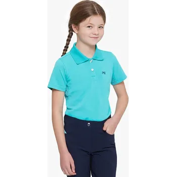 PREMIER EQUINE Tričko dětské polo - tyrkysové, vel. 9/10 let (AP 25 DOPRODEJ)