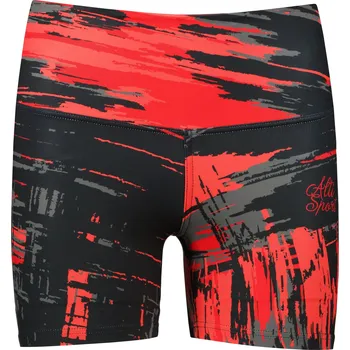 Dámské kalhoty Dámské krátké legíny premium ALTISPORT VOJ/ALW010LEG03 ČERNOČERVENÁ XXL